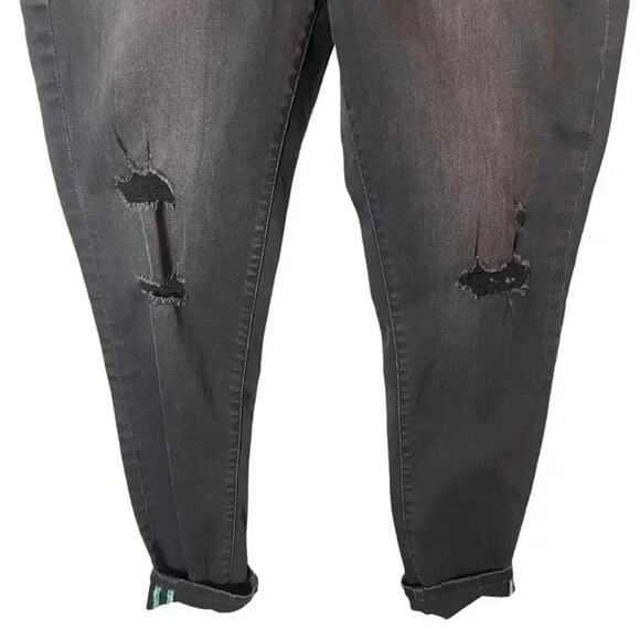 Lularoe Women’s Sz 30 Skinny Jeans Distressed Black Wash Stretch - Picture 4 of 6